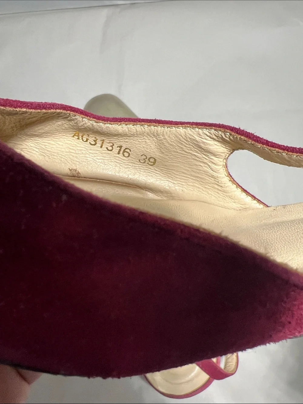 CHANEL Burgundy Suede Slingback Pumps with Silver Cap Toe Authentic